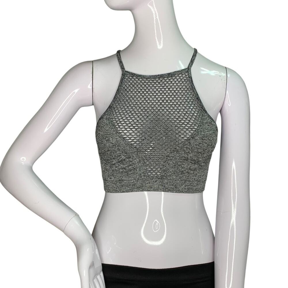 Victoria Sport NWOT High Neck Seamless Comfort Unlined Sport Bra in Marled Gray